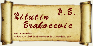 Milutin Brakočević vizit kartica